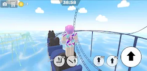 Screenshot 1: Roller coaster obby parkour