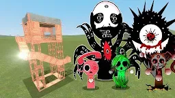 Screenshot 1: Nextbots in Backrooms Hunter