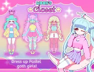 Screenshot 1: Moon's Closet: dress up pastel goth girl creator