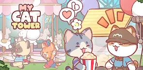 Screenshot 1: My Cat Tower : Idle Tycoon