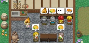 Screenshot 1: ハクスラ食堂 ドット絵RPG風のんびり放置系レストラン経営