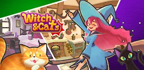 Screenshot 1: Witch & Cats - Match 3 Puzzle
