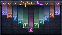 Screenshot 1: Drop Number : Neon 2048