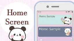 Screenshot 1: Sticky Note Mochimochi Panda
