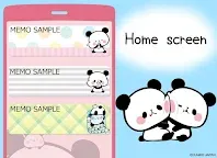 Screenshot 1: 메모장 Sticky Note Mochimochi Panda