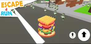 Screenshot 3: escape sandwich vs 100 zombies