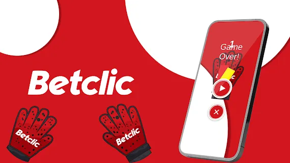 Schermata interfaccia utente dell'app Betclic su smartphone