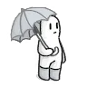 Icon: Rainy attic room | English