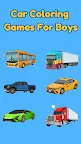 Screenshot 1: Car coloring games for boys