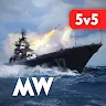 Icon: Modern battleship: naval battle