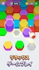 Screenshot 1: ヘクサカラーソーティングパズル