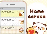 Screenshot 1: 팬더 메모장Sticky Note Panda Bread