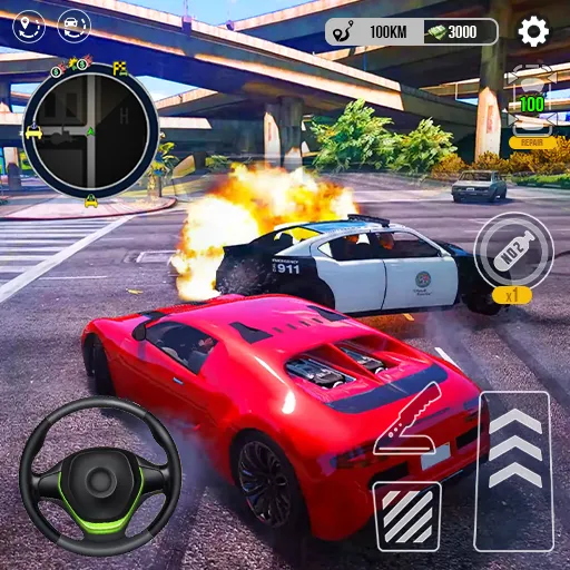 Mega Speed Car Driving Traffic