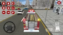 Screenshot 1: Real Fire Truck Driving Simulator: Fire Fighting