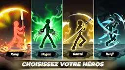 Screenshot 1: Homme-bâton contre monstre