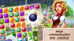 Screenshot 1: Jewel Quest Match 3 Adventure