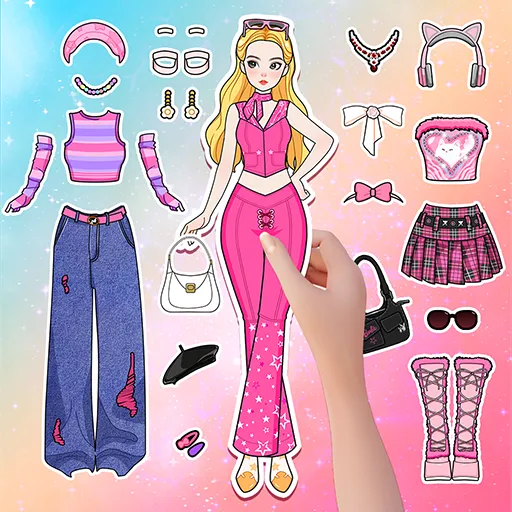 Paper doll diary dress up diy games