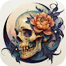 Icon: Dark Skeleton Color by number