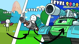 Screenshot 1: One Gun: Stickman 火柴人