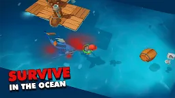 Screenshot 1: Epic Raft: Fighting Zombie Shark Survival Games