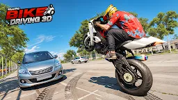 Screenshot 1: Real Traffic Bike Driving Game