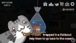Screenshot 1: Fly! CAT FISH!