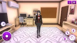 Screenshot 2: Anime School Girl Life Sim 3D