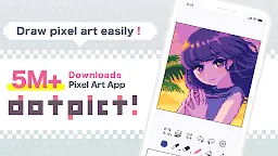 Screenshot 1: dotpict - Easy to Pixel Arts
