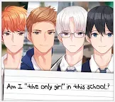 Screenshot 1: Seule fille au lycée: Otome Game