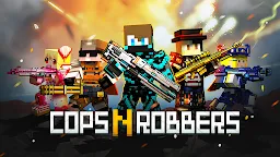 Screenshot 1: Cops N Robbers - 3D Pixel Craft Gun Shooting Games
