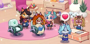 Screenshot 1: ねこのおしゃれサロン:ビューティーメイク