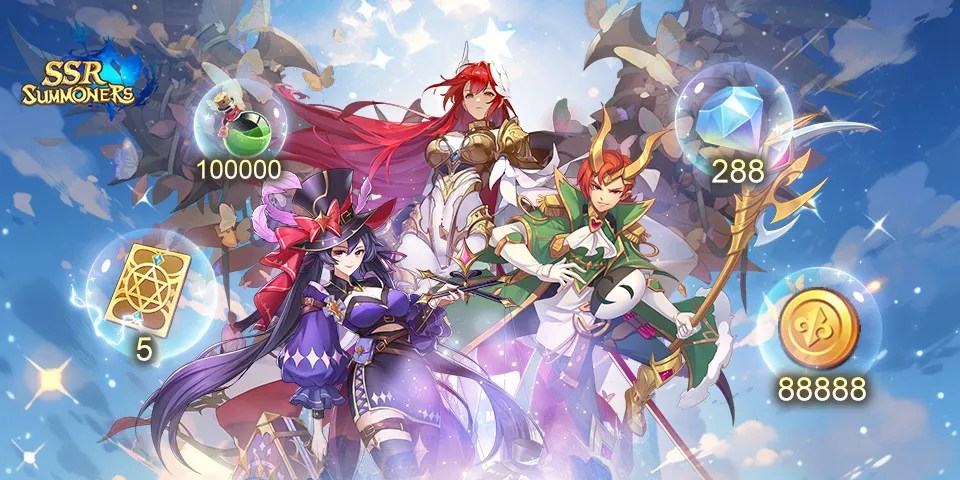 Rate to get Exclusive Gift Pack Rewards for <SSR Summoners>!