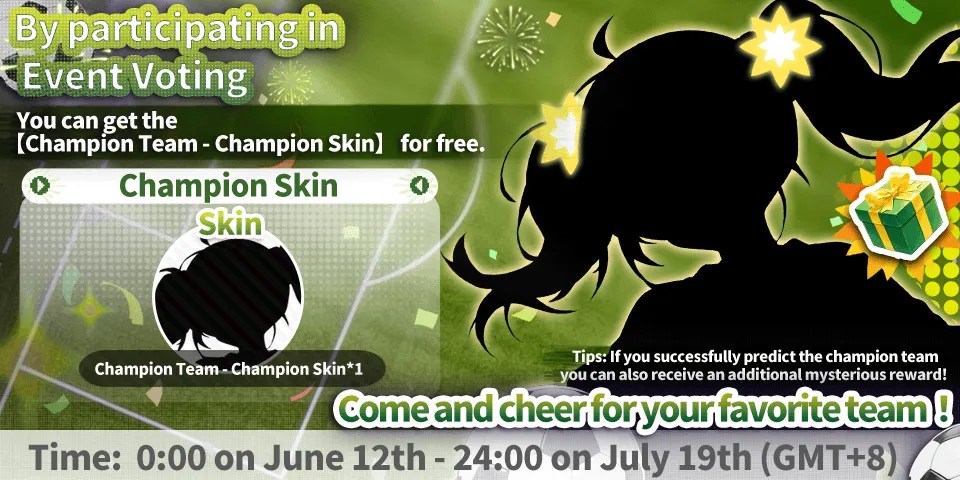 ⚽️「World Cup voting event」Vote to get Champion Team - Champion Skin!