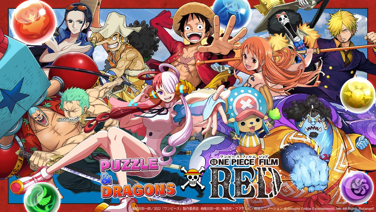 Puzzle & Dragons JP x One Piece Film Red Collab Starts on September 1; More Collab Characters Revealed!