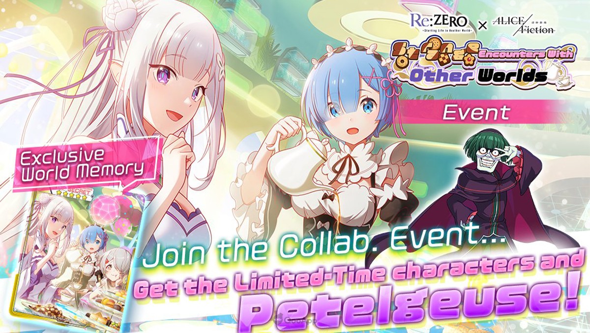 Alice Fiction x Re:Zero Collab Runs from May 29