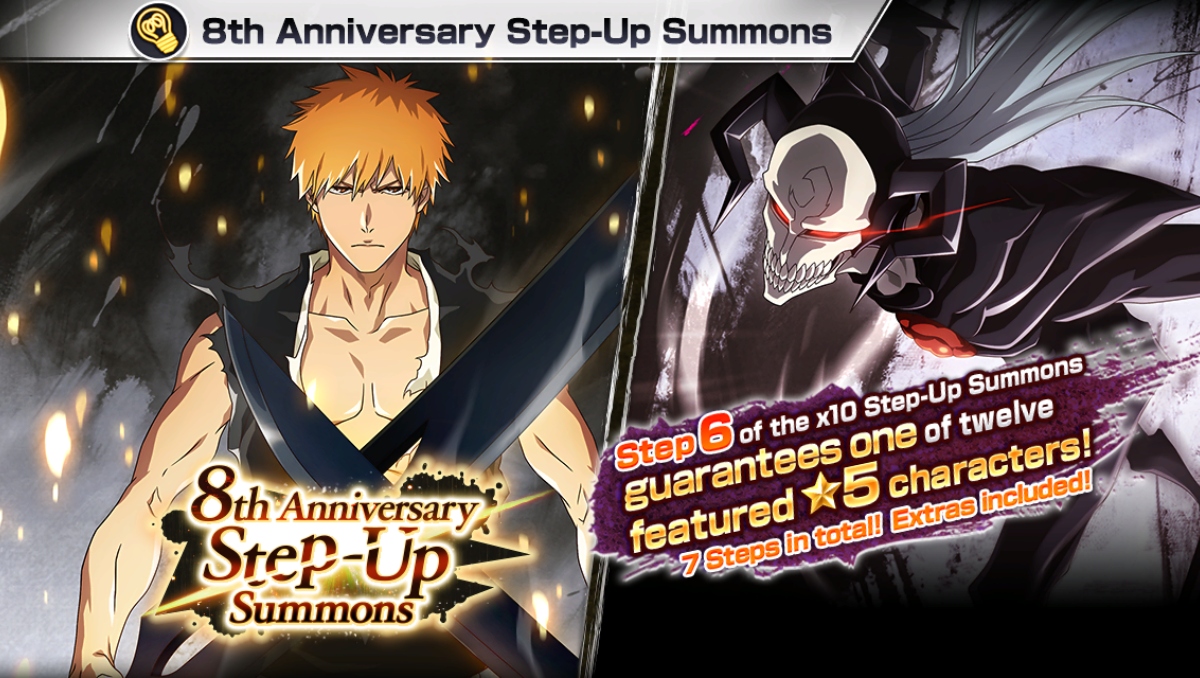 Bleach: Brave Souls Celebrates 8th Anniversary With Special Versions of Ichigo, 100 Free Pulls and More