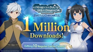 DanMachi Battle Chronicle Celebrates 1M Downloads Worldwide! Hololive Collab Livestreams Begin August 31!